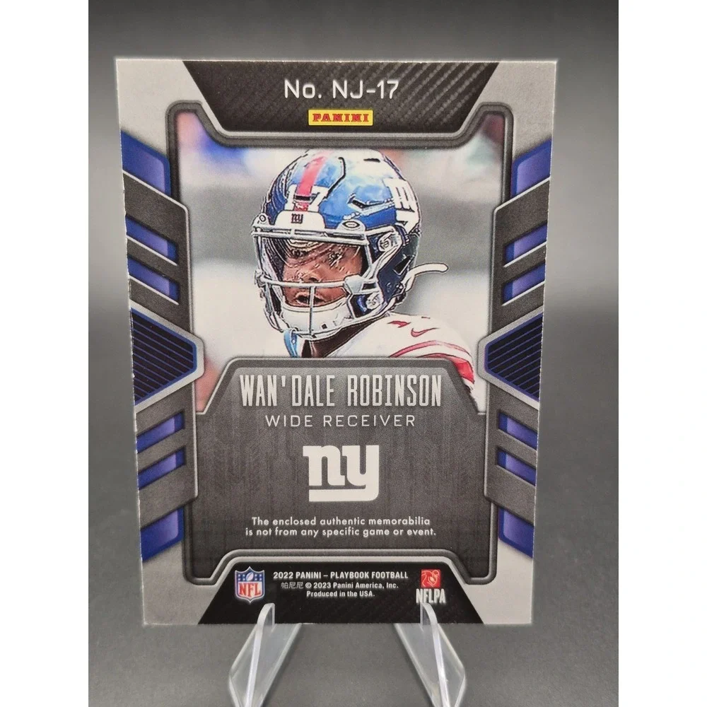 2022 Panini Playbook Wan'dale Robinson #NJ-17 Nexus Jerseys Green /25 Giants MEM